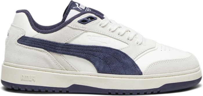 Navy blue store and white pumas