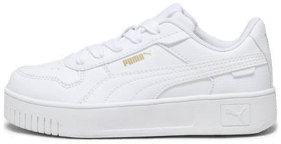 PUMA Carina Street Kids’ Sneakers, White/Gold White,Gold 393847_01