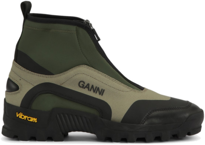 Ganni Performance High Top Zip Sneaker Brown S2145-861