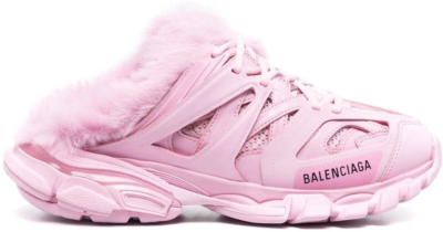 Balenciaga Track Mule Pink Faux Fur (Women’s) 688676W3CQ85000