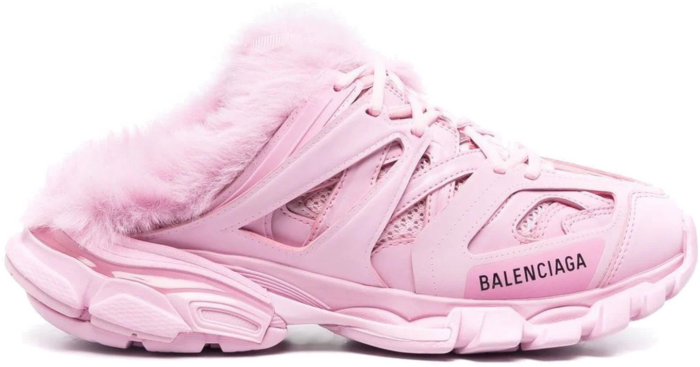 Balenciaga Track Mule Pink Faux Fur (Women’s) 688676W3CQ85000
