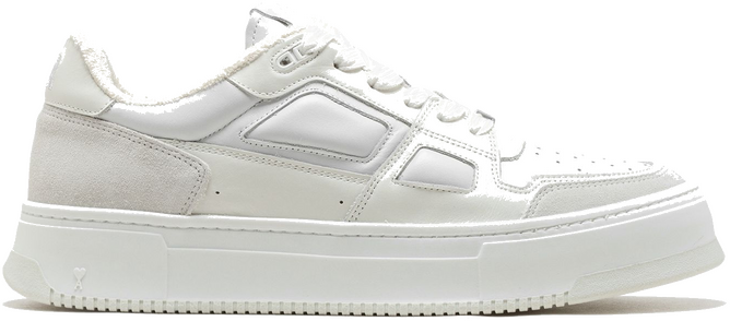 Leren sneakers Ami Paris ; White ; Dames White
