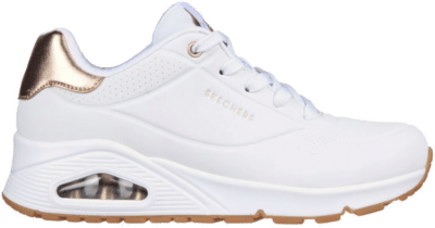 Skechers Uno Sneakers Dames wit – goud 177094-WHT