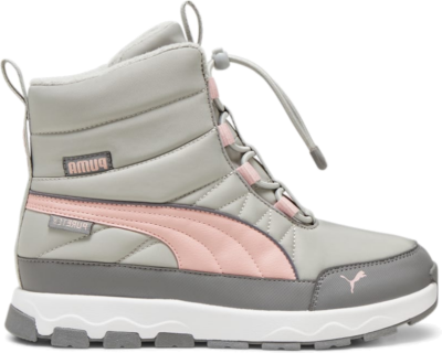 PUMA Evolve PureTEX Youth Boots, Smokey Grey/Future Pink/White 392647_03