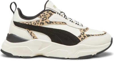 PUMA Cassia Animal Women’s Sneakers, Alpine Snow/Black/Frosted Ivory 394763_01