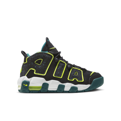 Nike Air More Uptempo Low Black Geode Teal (GS) DZ2809-001