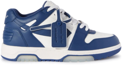 OFF-WHITE Out Of Office OOO Low Tops White Royal Blue OMIA189C99LEA0070142