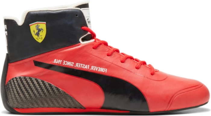 Men’s PUMA Scuderia Ferrari SpeedCat Pro Carlos Sainz 75 Year Driving Shoe Sneakers, Red Rosso Corsa,Black 308181_01