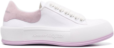 Alexander McQueen Deck Skate Plimsoll Lace-Up White Pink (Women’s) 654593W4MV79490