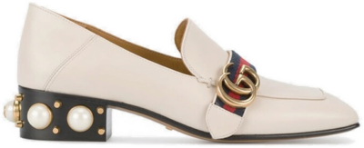 Gucci Leather Mid-Heel Loafer White (Women’s) 423559 DKHC0 9061