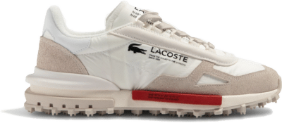 Lacoste Elite Active Sneakers Heren wit – beige – rood 46SMA0008-286