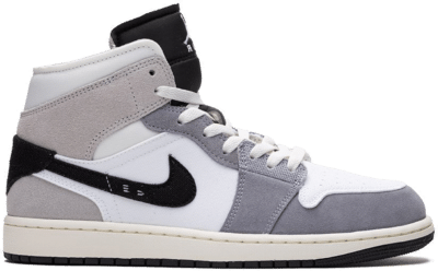 Nike Air Jordan 1 Mid SE Craft White Cement Grey Black  DZ4136-002