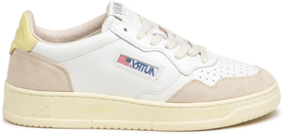 Autry Medalist *Leather / Suede* White / Lemongrass AULMLS57