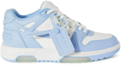 OFF-WHITE Out Of Office Calf Leather White Baby Blue (Women’s) OWIA259C99-LEA006-0140