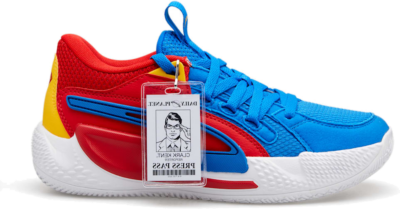 Women’s PUMA Court Rider Superman 85Th Basketball Shoe Sneakers, Racing Blue/Yellow Sizzle/For All Time Red 379002_01