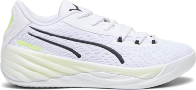 Men’s PUMA All-Pro Nitro Basketball Shoe Sneakers, White/Lime Squeeze 378541_01