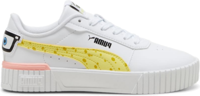 PUMA x Spongebob Squarepants Carina 2.0 Youth Sneakers, White/Lemon Meringue/Black 393902_01
