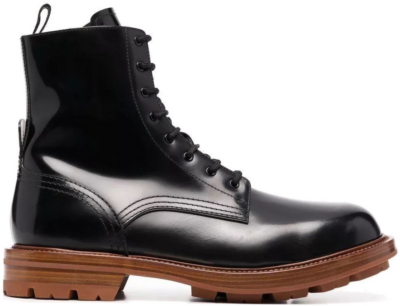 Alexander McQueen Leather Boots Black Brown 683569WHZ8J1452