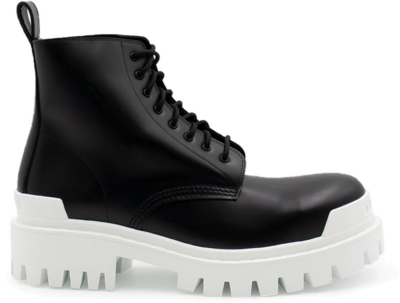 Balenciaga Strike Lace-Up Boot Black White 589338WA9671090
