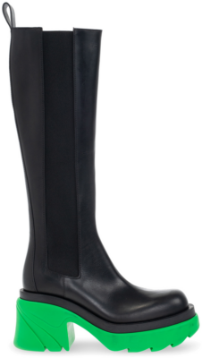Bottega Veneta Leather Heel Boot Black Green (Women’s) 667149VBS501476