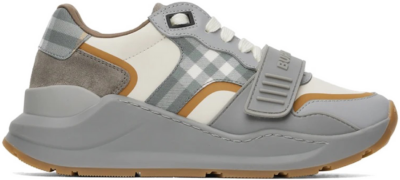 Burberry Ramsey Vintage Check Suede Leather Sneaker Grey (Women’s) 8060175