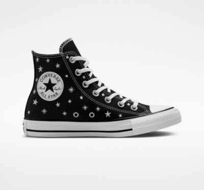 Converse Chuck Taylor All Star Embroidered Stars Black/ White A03723C