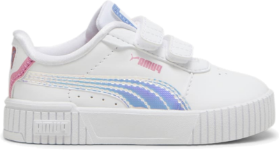 PUMA Carina 2.0 Deep Dive Toddlers’ Sneakers, White/Blue Skies/Fast Pink 396548_01