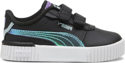 PUMA Carina 2.0 Deep Dive Toddlers’ Sneakers, Black/Ultraviolet/Turquoise Surf 396548_02