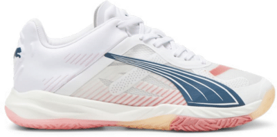 PUMA Accelerate Nitro Sqd Women’s Indoor Sports Shoe Sneakers, White/Ocean Tropic/Passionfruit 107676_01