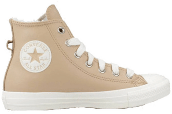 Converse Chuck Taylor All Star Leather Faux Fur Lining Beige A07945C
