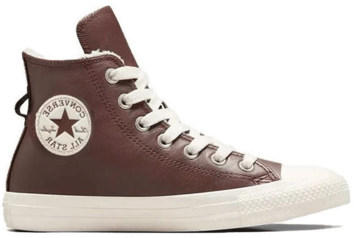 Leather converse on sale fur lined