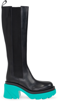 Bottega Veneta Leather Heel Boot Black Water (Women’s) 667149VBS501474