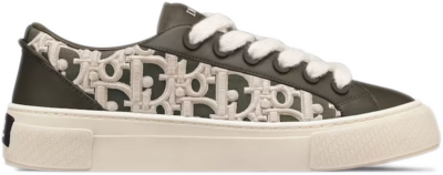 Dior B33 Sneaker Khaki Smooth Calfskin Oblique Raised Embroidery (Numbered) 3SN303ZYQ_H681