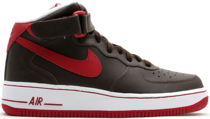Nike Air Force 1 Mid Baroque Brown Varsity Red (GS) 314195-261
