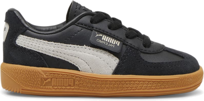 PUMA Palermo Lth Toddlers’ Sneakers, Black/Feather Grey/Gum 397277_03