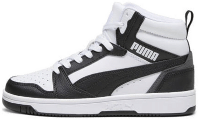 PUMA Rebound V6 Mid Sneakers Youth, White/Black/Shadow Grey White,Black,Shadow Gray 393831_01