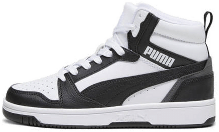 PUMA Rebound V6 Mid Sneakers Youth, White/Black/Shadow Grey White,Black,Shadow Gray 393831_01