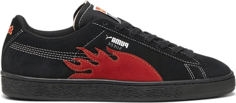 Puma suede 2024 black red