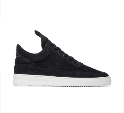 Filling Pieces Low Top Perforated Organic Black Black 10120101861