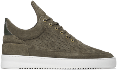 Filling Pieces Low Top Perforated Organic Green Green 10120101926