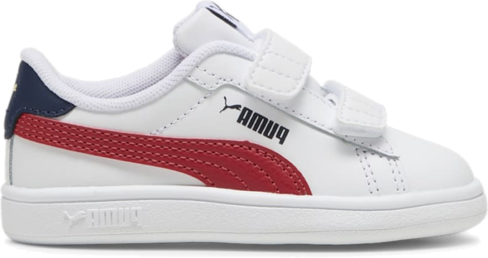 PUMA Smash 3.0 Leather V Sneakers Baby, Dark Blue White,Club Red,Club Navy 392034_12