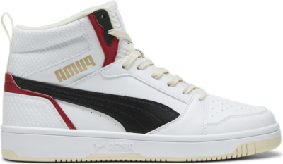 Women’s PUMA Rebound V6 Dragon Year Sneakers, White/Black/Club Red 395077_01