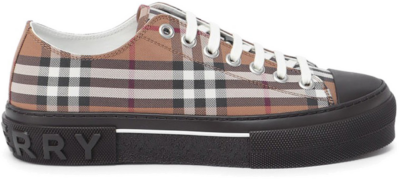 Burberry Vintage Check Lace-Up Sneaker Beige Brown 8049608