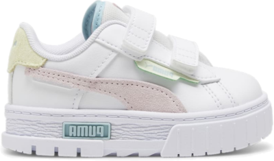 PUMA Mayze Crashed Toddlers’ Sneakers, White/Whisp Of Pink 393809_04