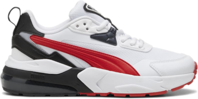 PUMA Vis2K Youth Sneakers, White/For All Time Red/Black 396562_03