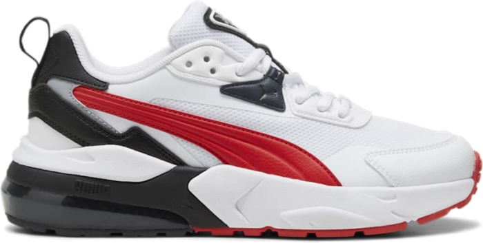 PUMA Vis2K Youth Sneakers, White/For All Time Red/Black 396562_03