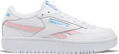 Reebok Club C Double Revenge White Pink Glow Radiant Aqua (Women’s) 100043512