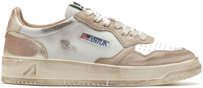 Vintage Witte Sneakers met Zijlogo Autry ; Multicolor ; Dames Multicolor