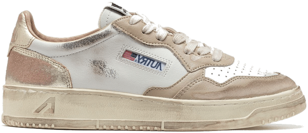 Vintage Lage Sneakers Autry ; White ; Dames White