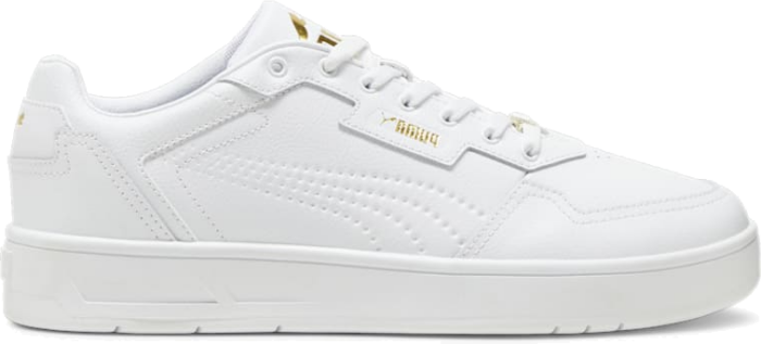 Women’s PUMA Court Classic Lux Sneakers, White/Gold 395019_01